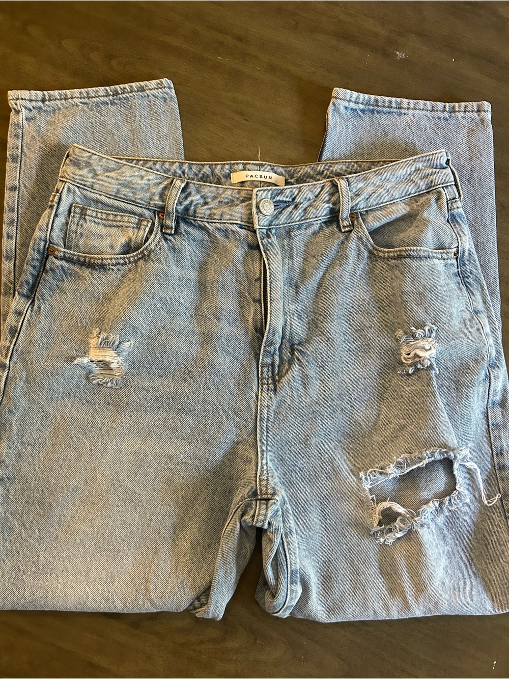 PacSun Light Blue Distressed High-Rise Jeans